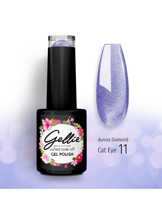 Gellie Ημιμόνιμο Βερνίκι Aurora Diamond Cat Eye 11