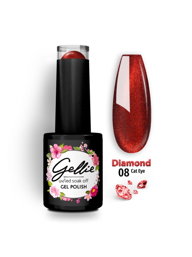 Gellie Ημιμόνιμο Βερνίκι Diamond Cat Eye 08