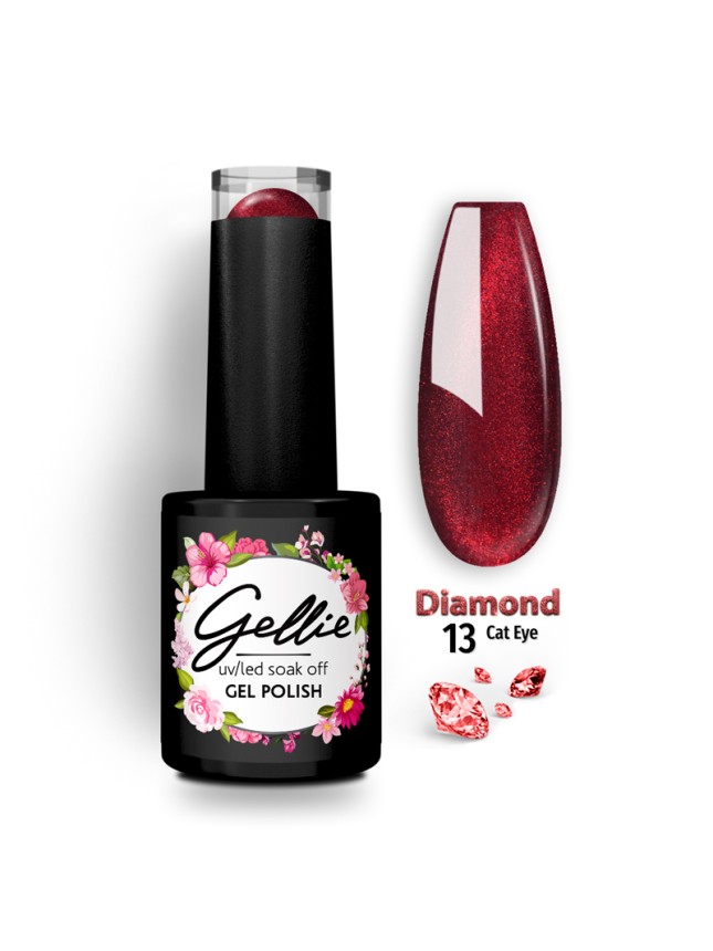 Gellie Ημιμόνιμο Βερνίκι Diamond Cat Eye 13