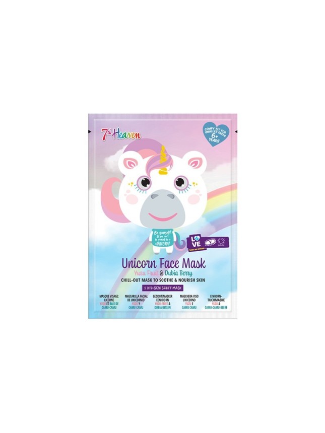 7th Heaven Unicorn Face Sheet Mask Yuzu Fruit & Dubia Berry