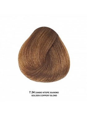 Bioshev Hair Color Cream 7,34 Ξανθό Ντορε Χάλκινο 