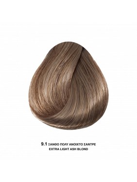 Bioshev Hair Color Cream 9,1 Ξανθό Έντονο Πολύ Ανοιχτό Σαντρέ