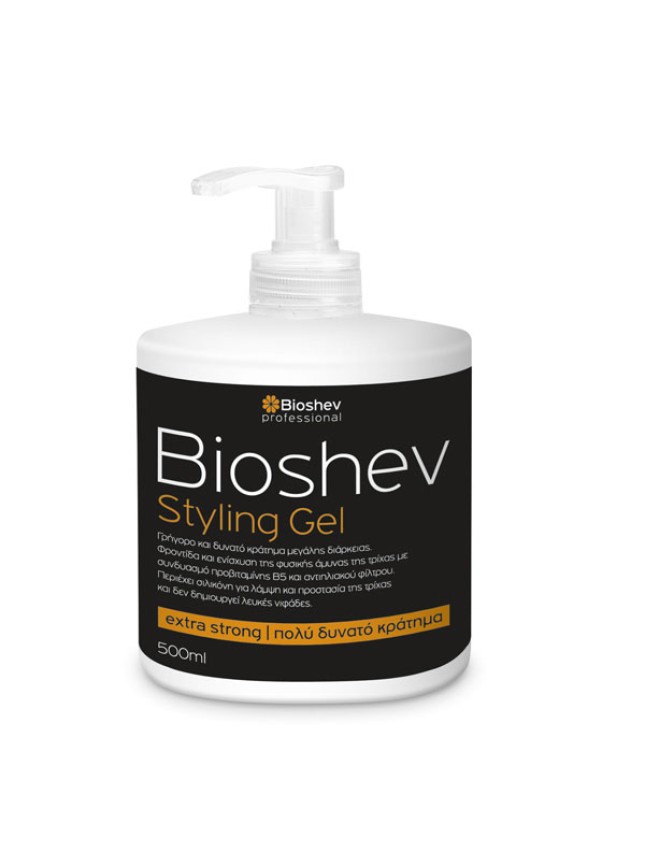 Bioshev Gel Δυνατό Κράτημα Με Αντλία 500ml