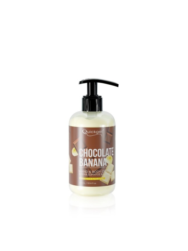 Quickgel Ηand & Body Cream - Chocolate Banana 300ml