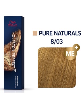 Wella Koleston Perfect Me+ Pure Naturals 8/03 Ξανθό Ανοιχτό Φυσικό Χρυσό 60ml