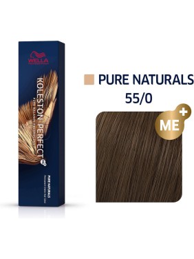 Wella Koleston Perfect Me+ Pure Naturals 55/0 Έντονο Καστανό Ανοιχτό Φυσικό 60ml