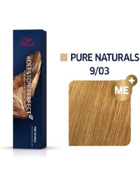 Wella Koleston Perfect Me+ Pure Naturals 9/03 Ξανθό Πολύ Ανοιχτό Φυσικό Χρυσό 60ml