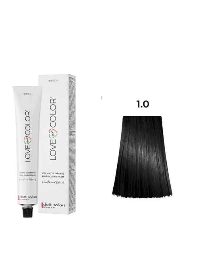 dott.Solari Love Me Color Βαφή μαλλιών 1.0 Μαύρο - 100ml