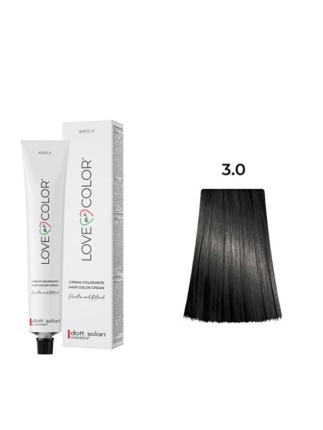 dott.Solari Love Me Color Βαφή μαλλιών 3.0 Καστανό Σκούρο - 100ml