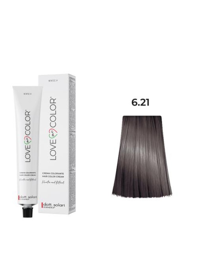 dott.Solari Love Me Color Βαφή μαλλιών 6.21 Ξανθό Σκούρο Ιριζέ - 100ml