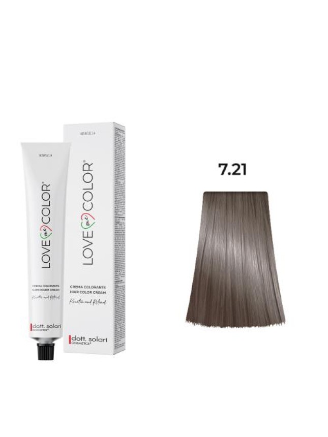 dott.Solari Love Me Color Βαφή μαλλιών 7.21 Ξανθό Ιριζέ - 100ml