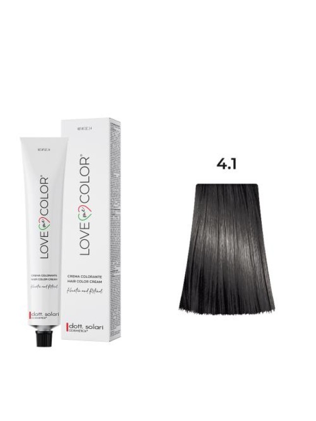 dott.Solari Love Me Color Βαφή μαλλιών 4.1 Καστανό Σκούρο Σαντρέ - 100ml