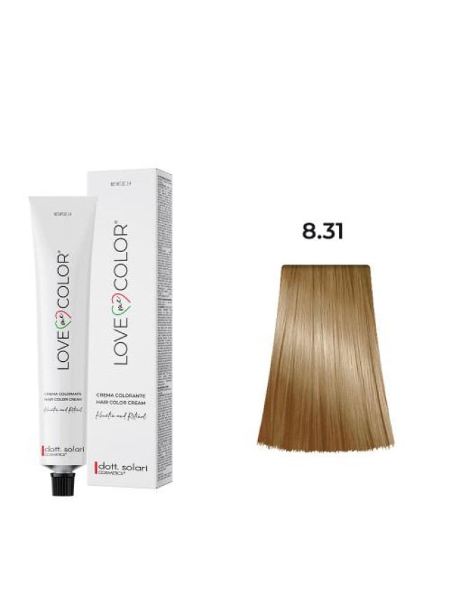 dott.Solari Love Me Color Βαφή μαλλιών 8.31 Ξανθό Ανοιχτό Μπεζ - 100ml 