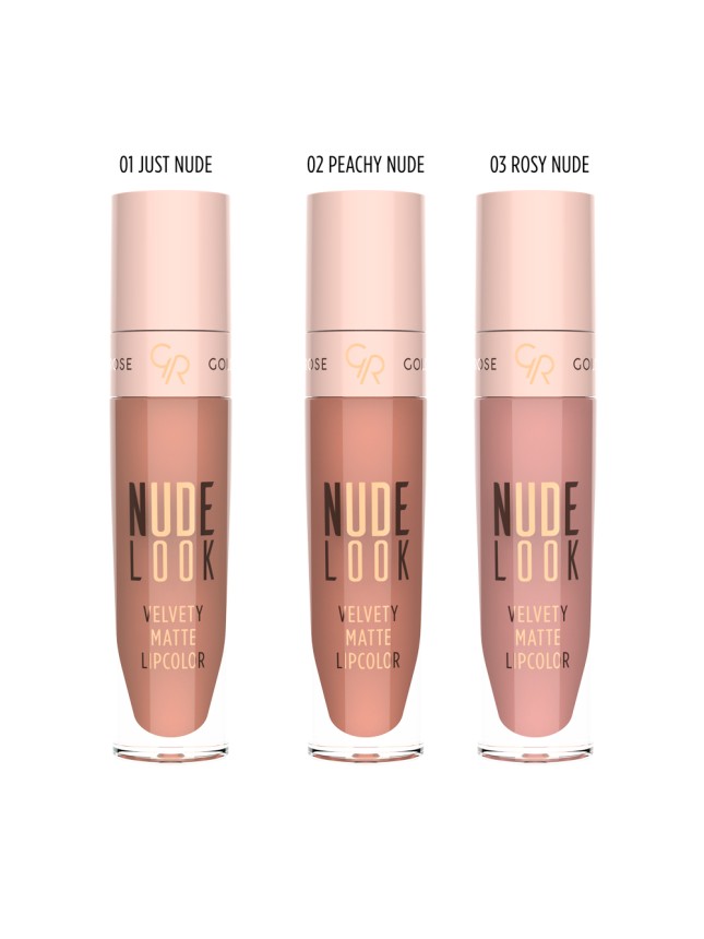 Golden Rose Nude Look Velvety Matte LipColor 01 Just Nude