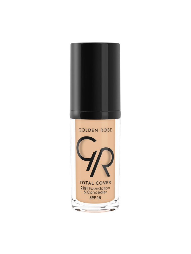 Golden Rose TOTAL COVER 2in1 Foundation & Concealer 02 - Ivory