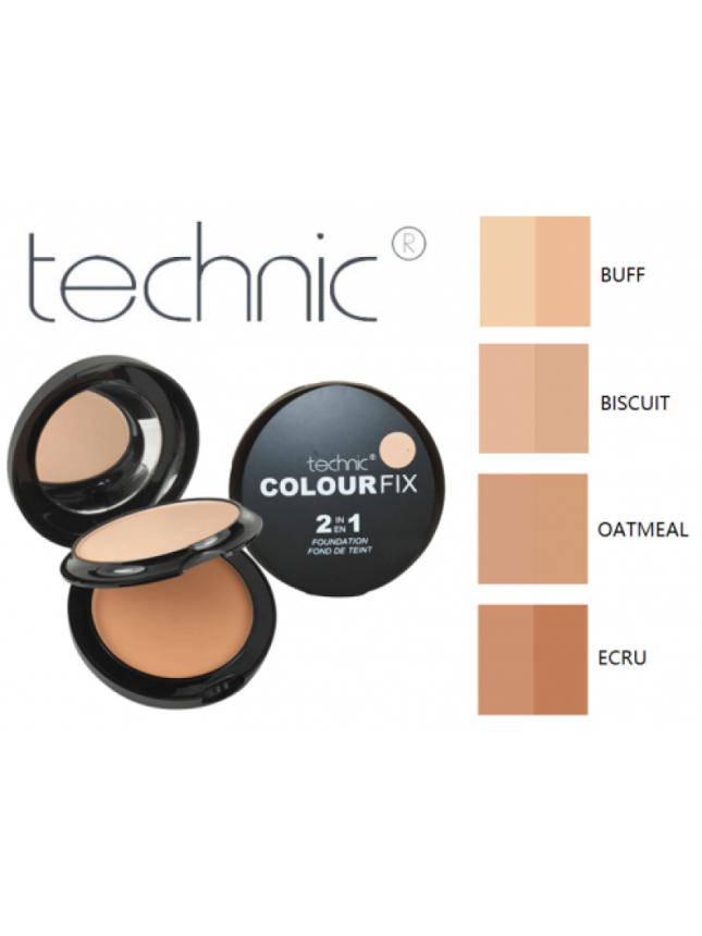 Technic Color Fix 2 in 1 Pressed Powder & Cream Foundation Biscuit 22gr