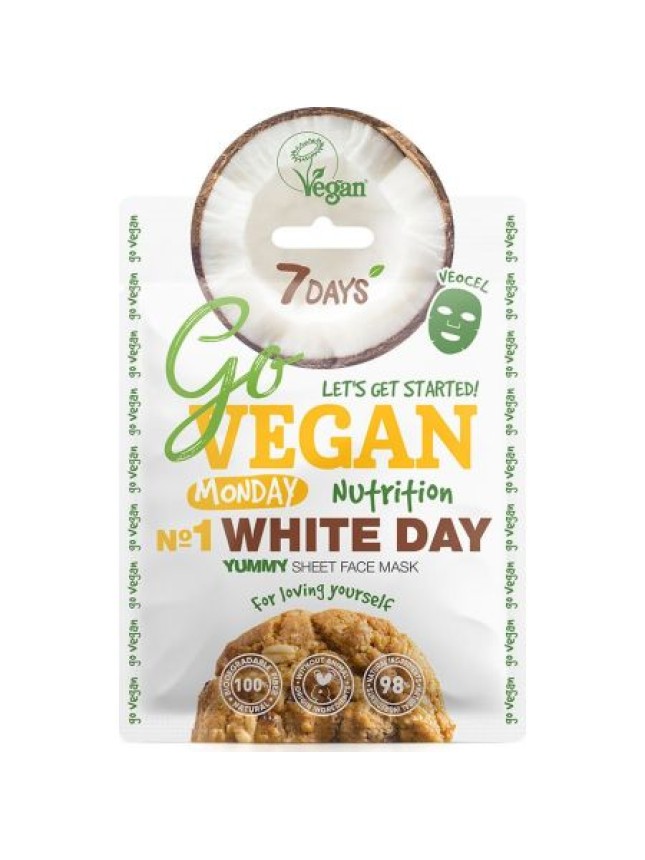 7DAYS GoVegan sheet mask White Day 25g