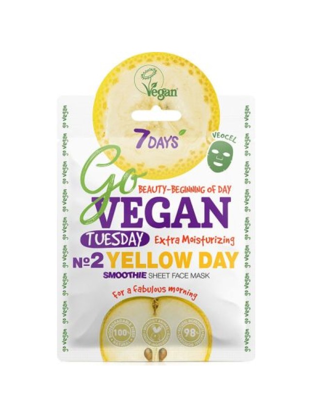 7DAYS GoVegan sheet mask Υellow Day 25g