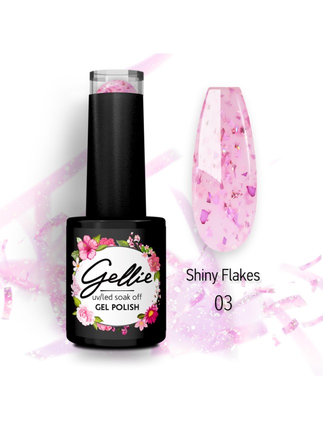 Gellie Ημιμόνιμο Βερνίκι Shiny Flakes 3