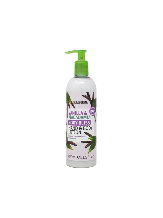 Creightons Vegan Hand & Body Lotion Vanilla & Macadamia 400ml