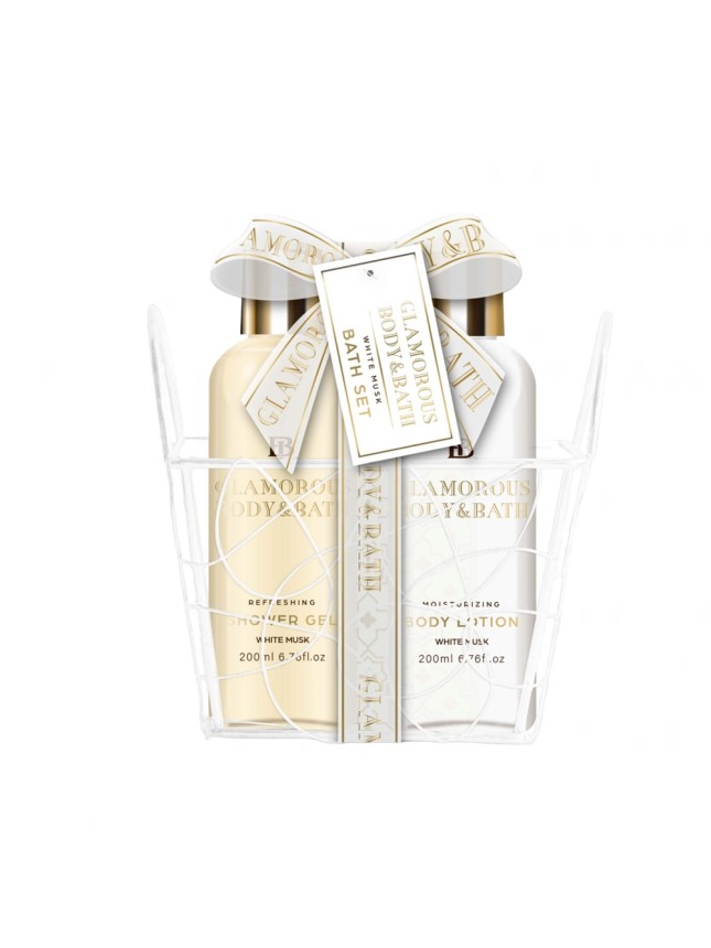 Glamorous Body & Bath White Basket White Musk / 41-215