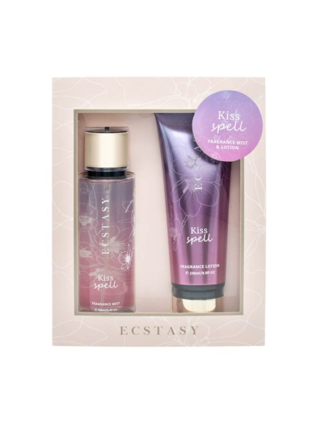 Ecstasy Gift Set Kiss Spell Body Cream 236ml And Body Mist 250ml