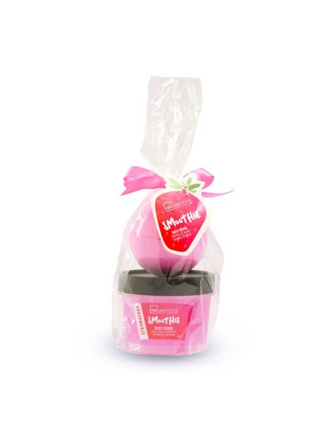 IDC Institute Bath Bomb and Scrub Set Strawberry