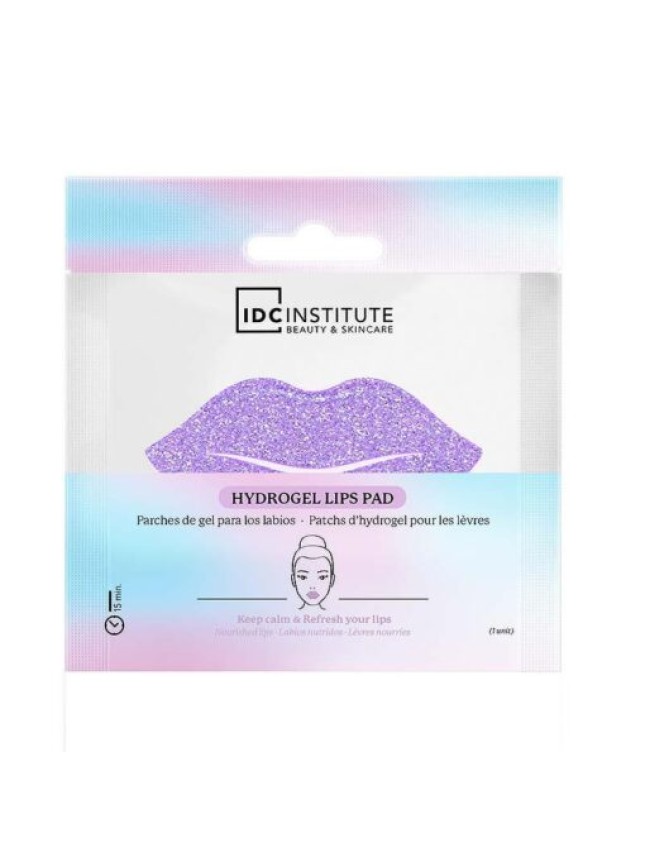 IDC institute Hydrogel Glitter Lip Patches Μάσκα Επίθεμα Χειλιών με Υδατικό τζελ & Γκλίτερ 1 pair Μωβ